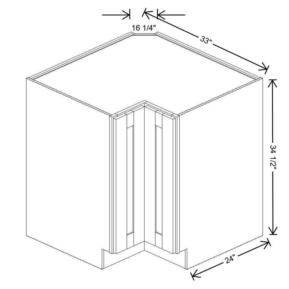 Fabuwood Allure Fusion Kona 33" W X 34 1/2" H X 24" D Lazy Susan Base Cabinet